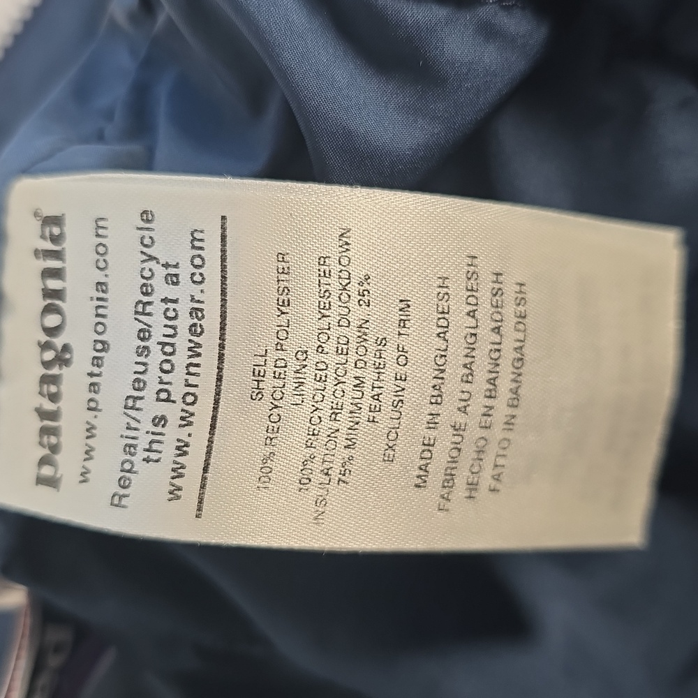 Patagonia Kids Dark Blue Puffer Jacket SIZE XL 14 - Picture 4 of 17